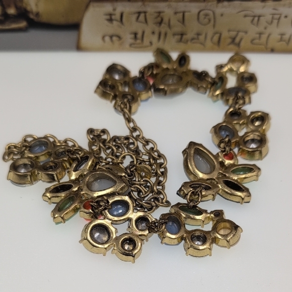 J. Crew Blue and Green Necklace with Vintage Charm - Picture 5 of 5